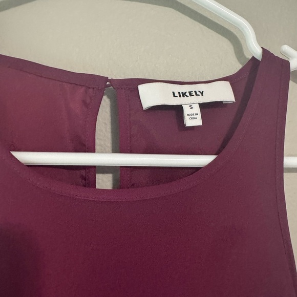 Revolve Likely Pasadena Drop Waist Mini Dress Elegant Purple Sleeveless sz small - Picture 4 of 7